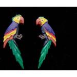 Grüne Juwelier Harnisch Ohrringe & Ohrschmuck mit Papageienmotiv 