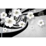 Bunte Abstrakte Blumen-Fototapeten mit Landschafts-Motiv 