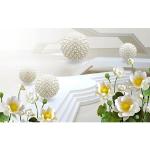 Reduzierte Bunte Blumenmuster Papermoon Blumen-Fototapeten mit Landschafts-Motiv 