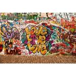 Bunte Papermoon Graffiti-Fototapeten mit Landschafts-Motiv 