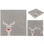 ootb Papier-Servietten, My Deer, ca. 33 x 33 cm - grau Papier 28.938239