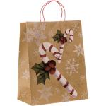 Braune Geschenkbänder mit Süßigkeitenmotiv aus Papier 