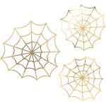 Weiße Buttinette Spinnennetze aus Papier 3-teilig 