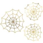 Weiße Spinnennetze aus Papier 3-teilig 