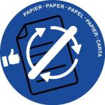 Blaue Papierkörbe aus Kunststoff mit Deckel 