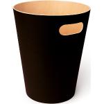 Papierkorb Woodrow Umbra Buchenholzfurnier natur/schwarz mehrfarbig, Designer Henry Huang, 28 cm