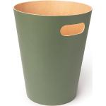 Papierkorb Woodrow Umbra Buchenholzfurnier natur/grün mehrfarbig, Designer Henry Huang, 28 cm
