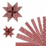 Papierstreifen für Fröbelsterne rot / weiss, 60 Stück