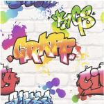Papiertapete 272901 Kids&Teens 3 Graffiti Grau
