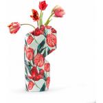 42 cm Dreieckige Vasen & Blumenvasen 42 cm mit Tulpenmotiv aus Papier 