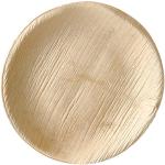 Beige Papstar Runde Teller 15 cm aus Palmblatt Einweg 