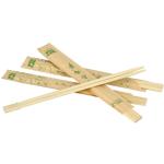 PAPSTAR 100 Paar Essstäbchen Bambus "pure" 21 cm einzeln gehüllt 1000 Paar