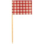 Rote Gingham Papstar Partydekoration aus Holz 