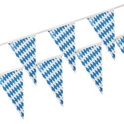 Papstar 5 X Wimpelkette, Folie 10 m "Bayrisch Blau" wetterfest - Kunststoff 82688