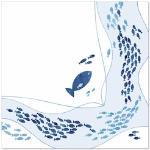Blaue Papstar Bio Nachhaltige Quadratische Papierservietten mit Tiermotiv 