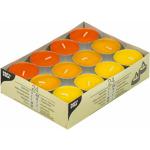 Orange Runde Teelichter 24-teilig 