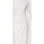 Offwhitefarbene Paradi U-Boot-Ausschnitt Brautkleider & Hochzeitskleider mit Reißverschluss aus Polyester für Damen Größe L für die Braut 