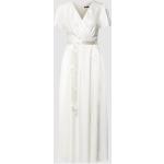 Offwhitefarbene Kurzärmelige Paradi Maxi Kurze Brautkleider mit Cutwork aus Polyester für Damen Größe XS für die Braut 