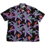 Paradise Found Herren Jungle Bird Tom Selleck Magnum PI Rayon Shirt, Schwarz, Mittel