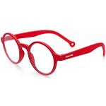 Rote Parafina Nachhaltige Runde Runde Brillen Blaulichtschutz für Damen 
