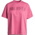 Reduzierte Rosa PARAJUMPERS Urban T-Shirts aus Baumwolle für Damen Größe L 