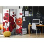 Rote Moderne 4Home Paravents & Spanische Wände mit Blumenmotiv aus Massivholz 