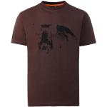 Braune Parforce Rundhals-Ausschnitt T-Shirts aus Baumwolle für Herren Größe L 