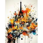 Bunte Leinwandbilder mit Paris-Motiv 18x24 