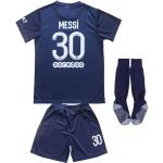 Messi #30 2022/2023 Heim Trikot Shorts und Socken Kinder und Jugend Größe (Navy,152)