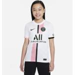 Weiße Atmungsaktive Nike Dri-Fit PSG Kindersportbekleidung & Kindersportmode zum Fußballspielen - Auswärts 2021/22 
