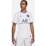 Weiße Atmungsaktive Nike Dri-Fit PSG Paris Saint Germain Trikots für Herren zum Fußballspielen 2021/22 