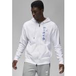Reduzierte Weiße Nike PSG Herrensweatshirts mit Reißverschluss aus Baumwolle Größe M für den für den Herbst 