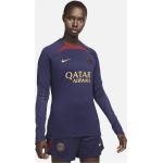 Paris Saint-Germain Strike Nike Dri-FIT Fußball-Drill-Oberteil mit Rundhalsausschnitt für Damen - Blau