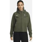 Grüne Nike Windrunner Tech PSG Damenfleecepullover & Damenfleeceshirts mit Reißverschluss aus Fleece Größe XL 