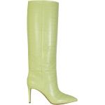 Reduzierte Limettengrüne Elegante Paris Texas High-Heel Stiefel aus Krokodilleder für Damen Größe 37 