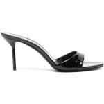 Paris Texas, Schwarze Leder Stiletto Absatz Schuhe Black, Damen, Größe: 38 EU