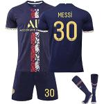 Paris Trikot Kinder PSG Fußball Trikot Set Neues 22/23 Fußballtrikot, Nr.7 Nr.10 Nr.30 Frankreich Trikot Anzug Herren/Junge Football Jersey Anzug PSG Kit for Kids