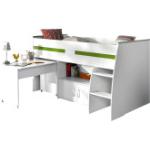 Weiße Moderne Parisot Reverse Hochbetten mit Schreibtisch 