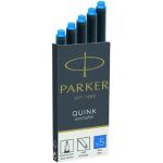 (0.68 EUR / Stück) Parker Füllerpatronen Quink 1950383 königsblau Großraumpatrone 5011247020350 Parker 5 Stück