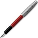 Rote Parker Pen Sonnet Füller & Füllfederhalter aus Stahl 