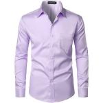 Lavendelfarbene Business Langärmelige Herrenlangarmhemden Handwäsche Größe XL Weihnachten 