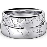 Silberne ASF Trauringe Bicolor Ringe mit Diamant für Damen 