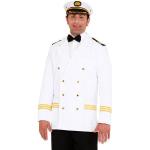 Weiße Kapitän-Kostüme aus Polyester 
