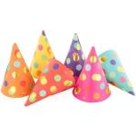 Pinke Partyhüte 6-teilig zum Karneval / Fasching 