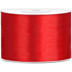 Partydeco Satin Geschenkband rot 25m 50mm breit - 5901157444240