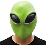 Grüne Alien-Masken aus Latex 