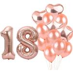 Partyzubehör zum 18. Geburtstag, Luftballons zum 18. Geburtstag, aus Rose-Gold, Zahl 18, Mylar-Ballon, Latex-Ballon-Dekoration, tolles süßes Geschenk zum 18. Geburtstag für Mädchen, Foto-Requisiten