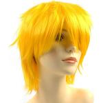 Gelbe Cosplay-Perücken & Manga-Perücken aus Kunstfaser für Damen 