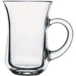 Pasabahce 55411 Keyif Türkische Teegläser mit Henkel, 145ml, Glas, transparent, 6 Stück - transparent Glas 55411