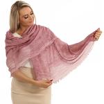Reduzierte Altrosa Elegante Pashmina-Schals für Damen Größe XL für den für den Sommer 